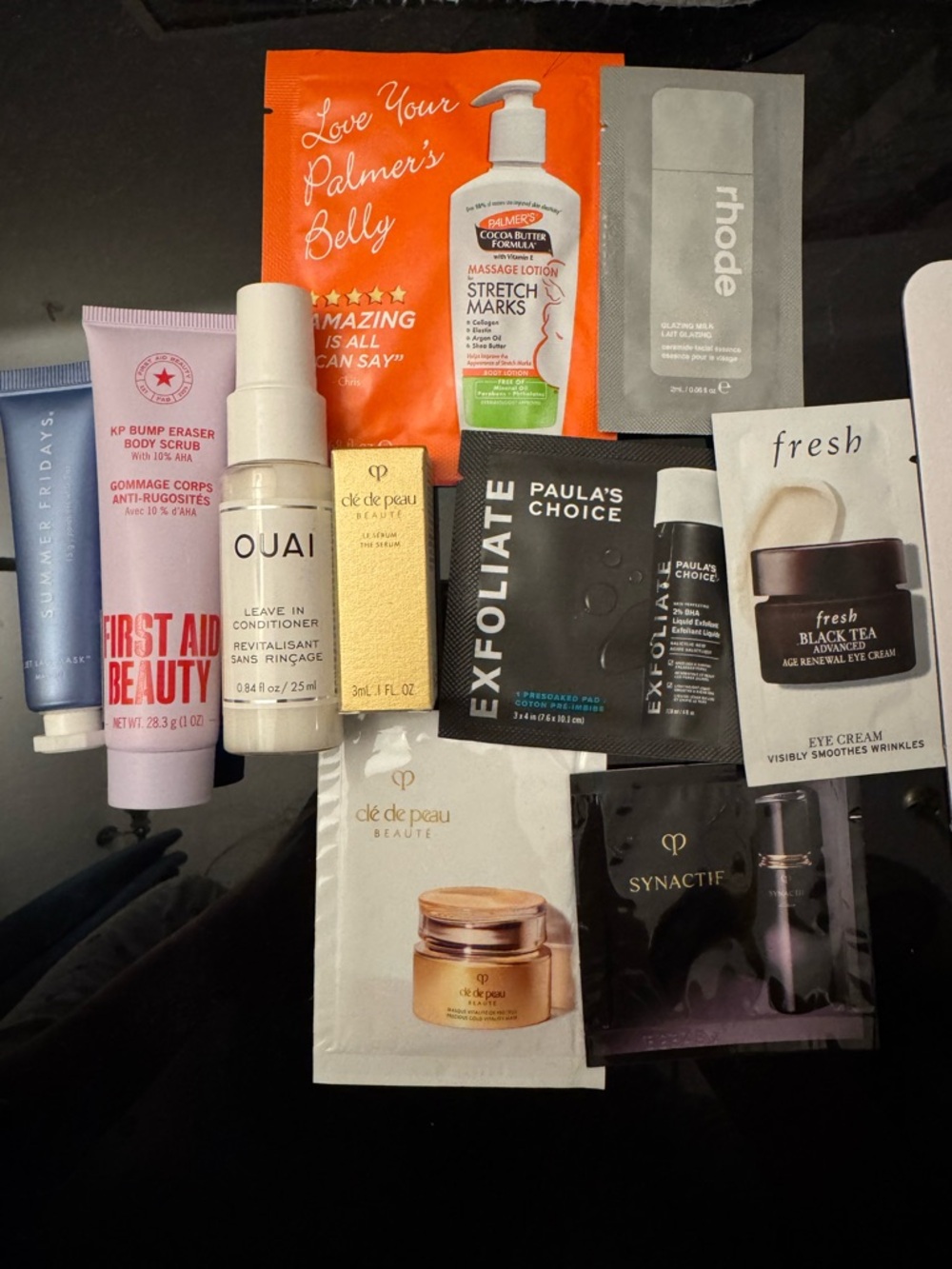 Skincare sample goody bag